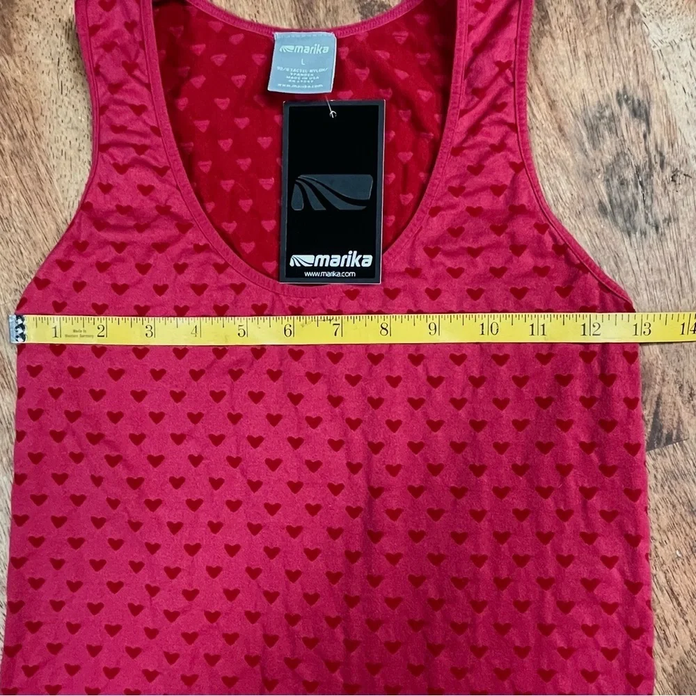 NWT Marika Stretch Workout Tank Heart Pattern‎